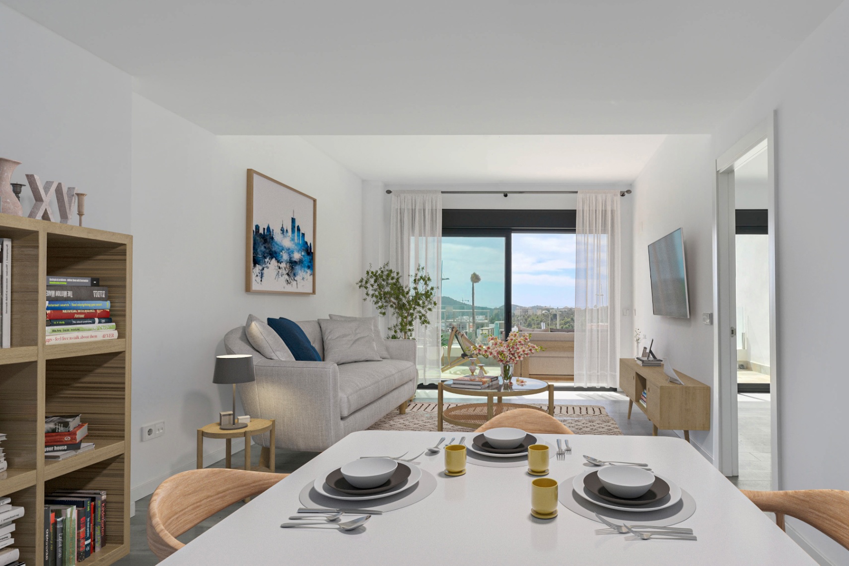 Уникальная двухуровневая квартира с видом на море в Финестрате - Бенидорм