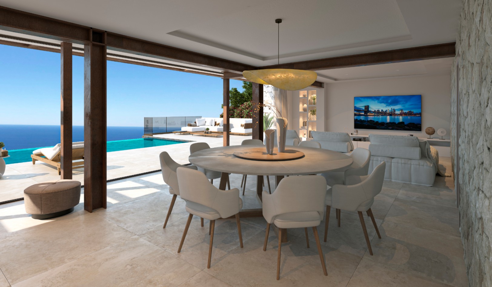 Luxe villa met panoramisch uitzicht op zee