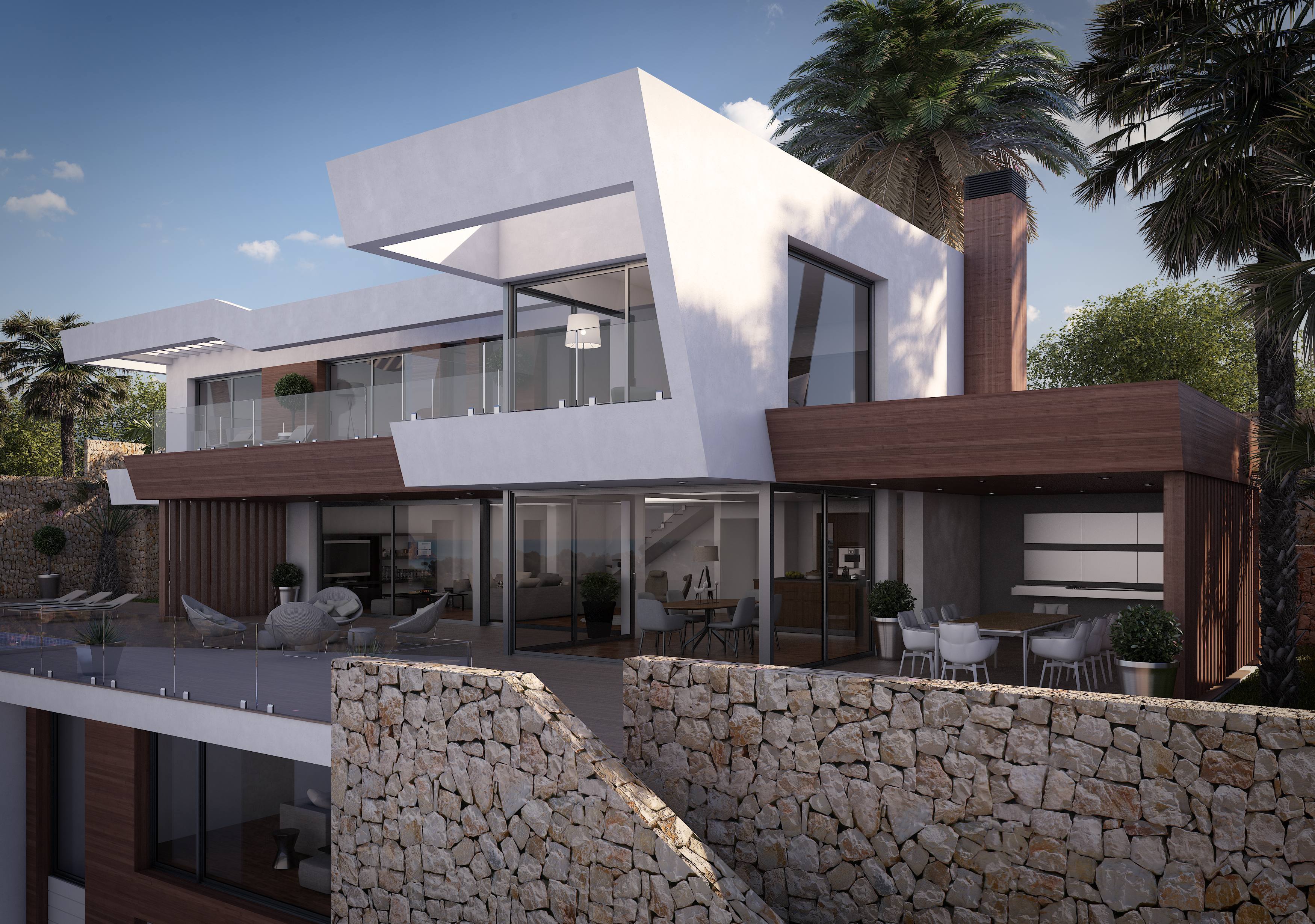 Ultra Modern Luxury Villa Under Construction in Moraira Benimeit.