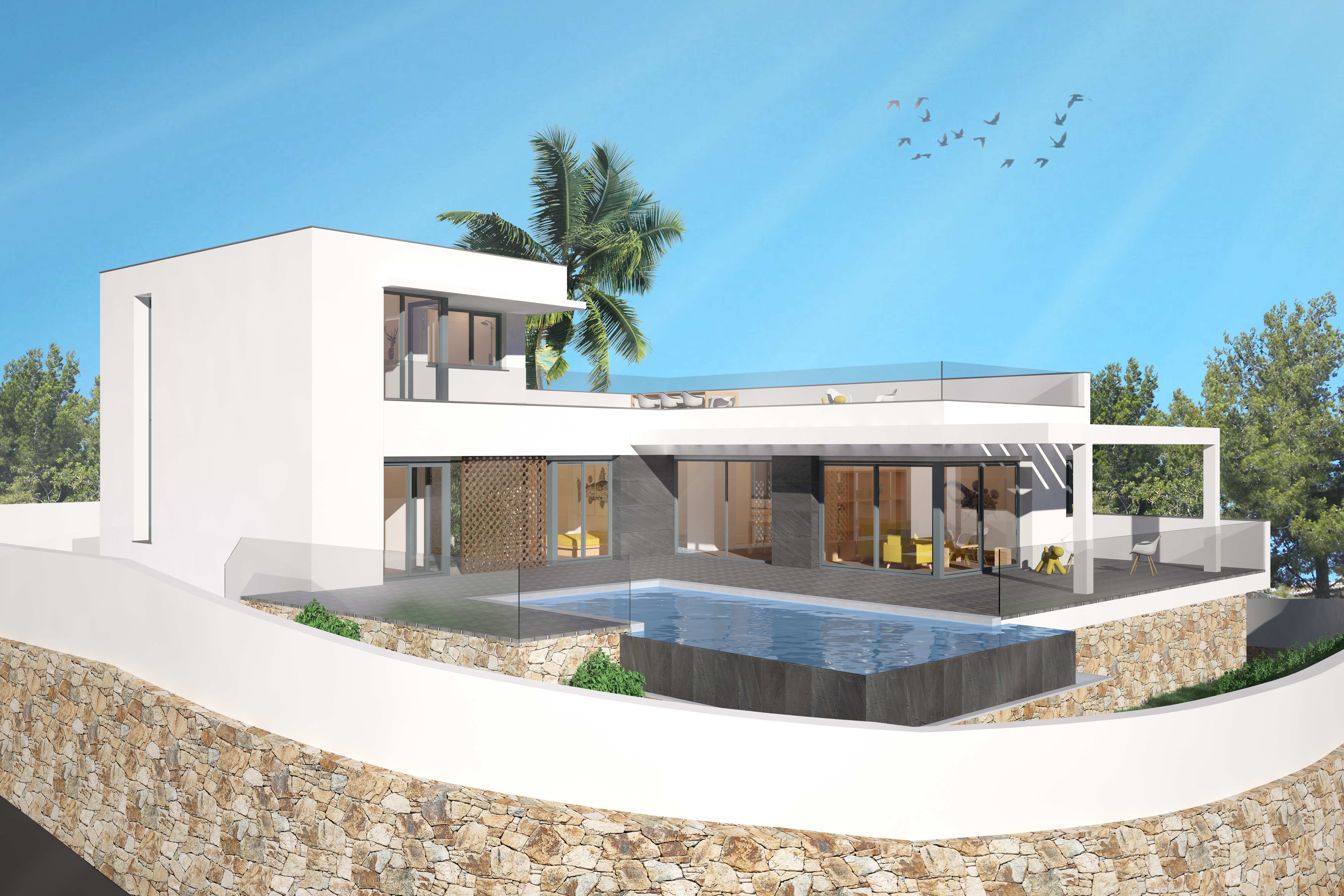 Zeezicht moderne nieuwbouw Villa in Moraira