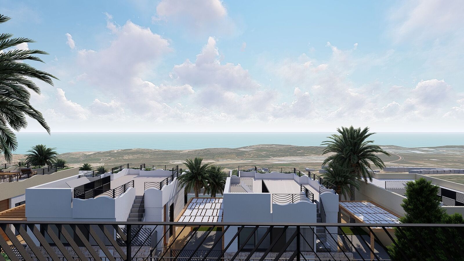 Neue modern Build Villen in Polop mit Panoramablick auf das Meer