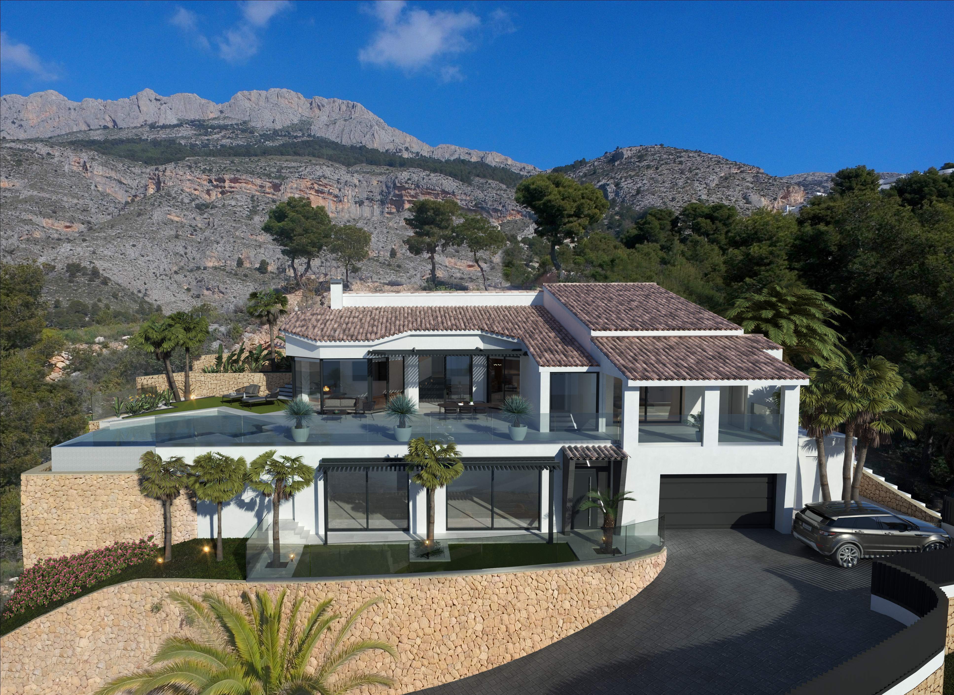 Atemberaubende Villa mit Panoramablick auf das Meer