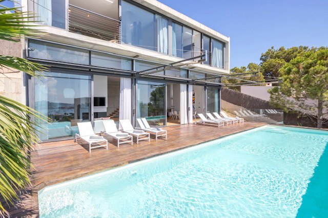Luxuriöse Moderne Villa Ibiza Cap Martinet mit Meerblick