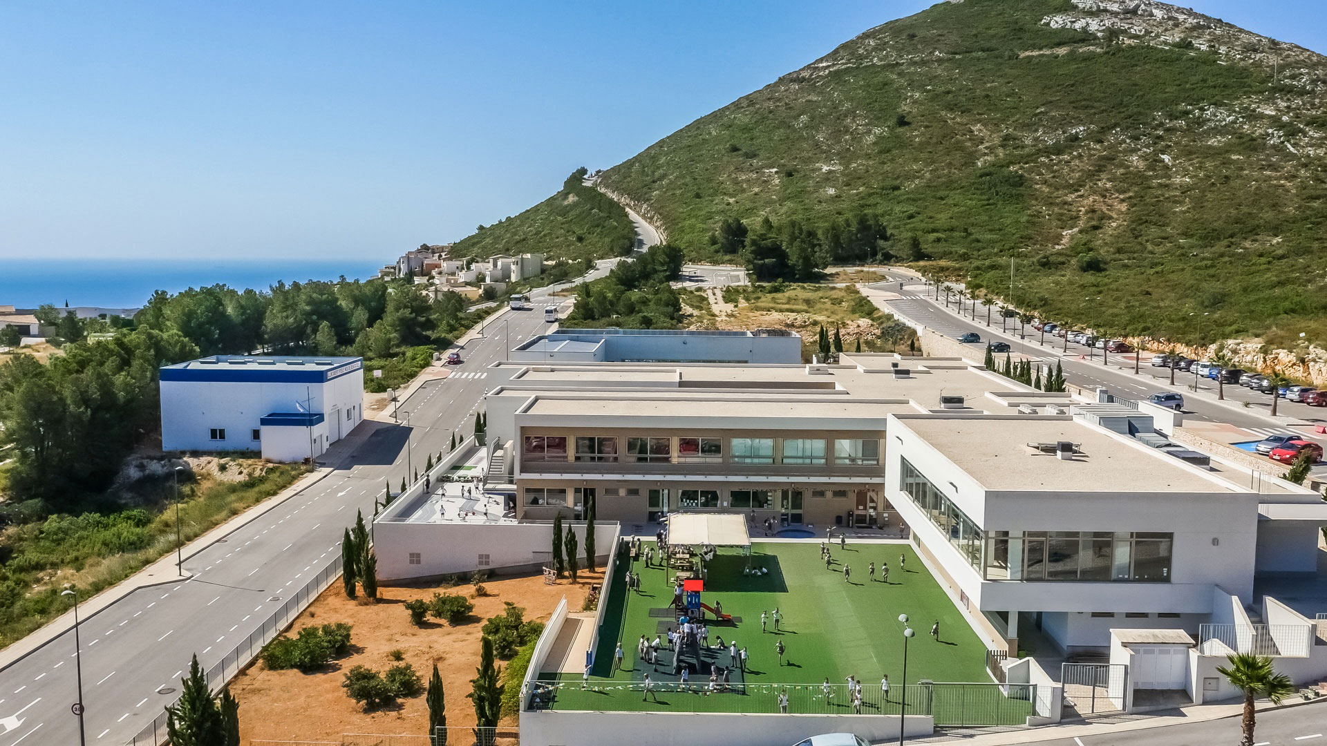 Modern villa with sea views