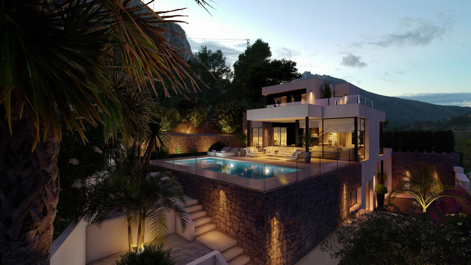 Nieuwe villa in Calpe met prachtig uitzicht op zee
