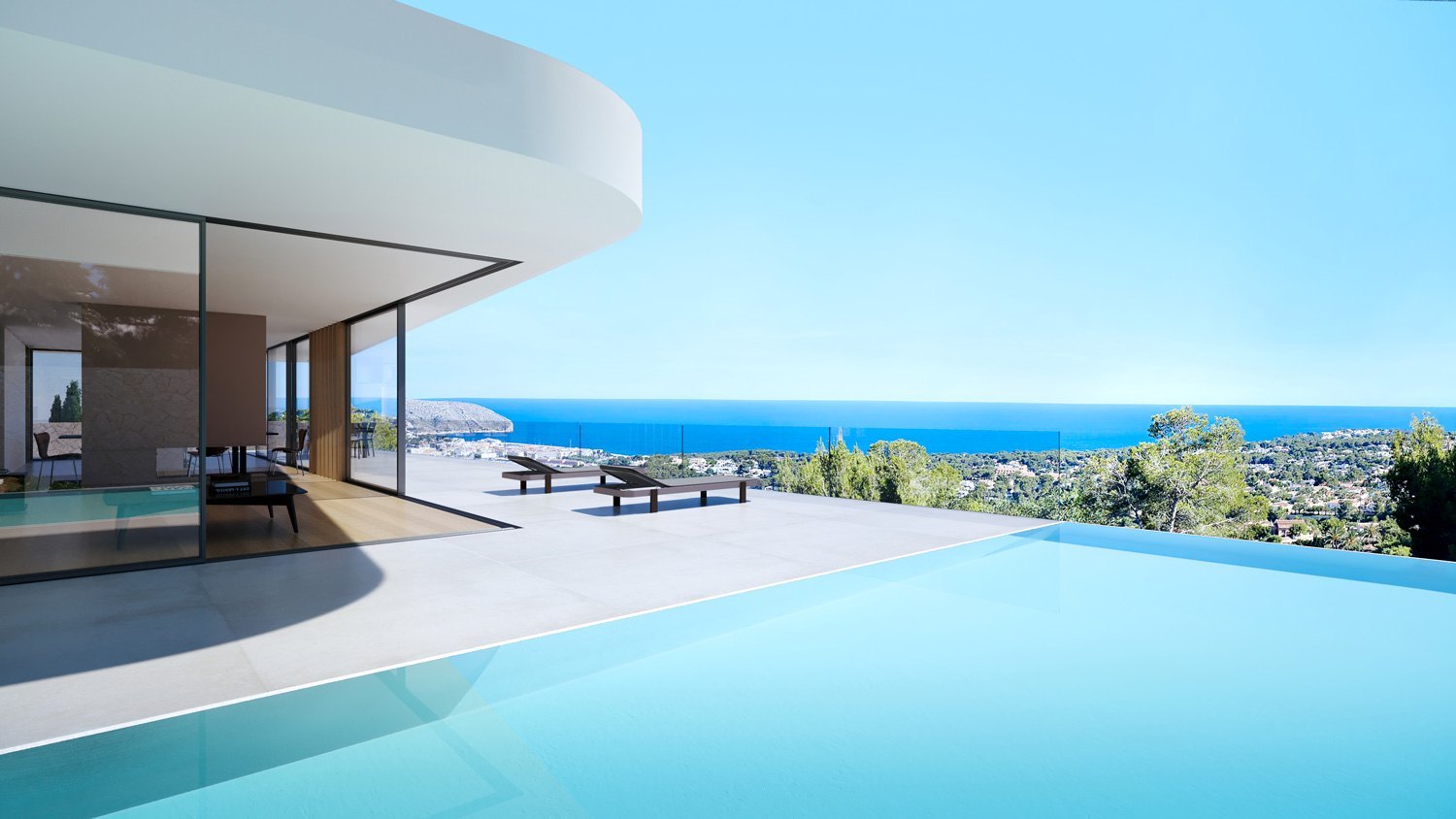 Geweldige nieuwe moderne villa met uitzicht op de Middellandse Zee