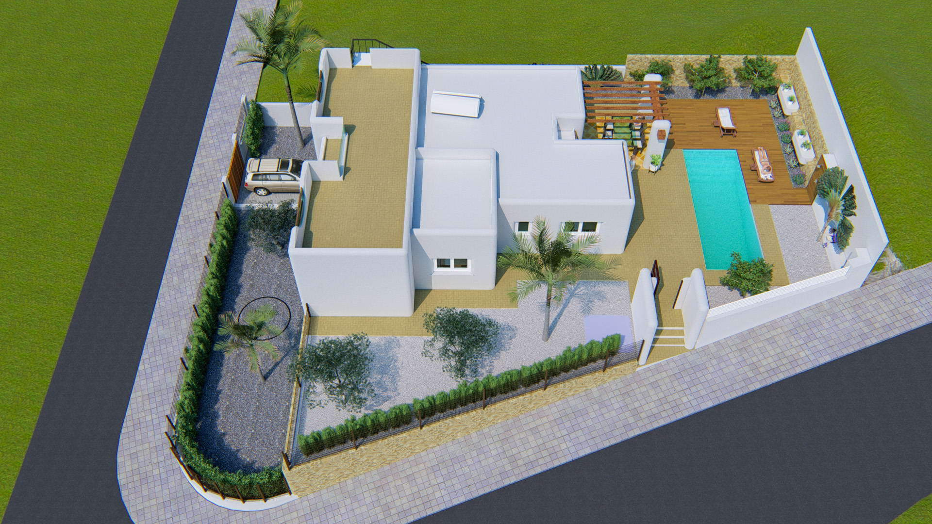Neue Villa im Ibiza-Stil mit privatem Pool und Meerblick -Polop