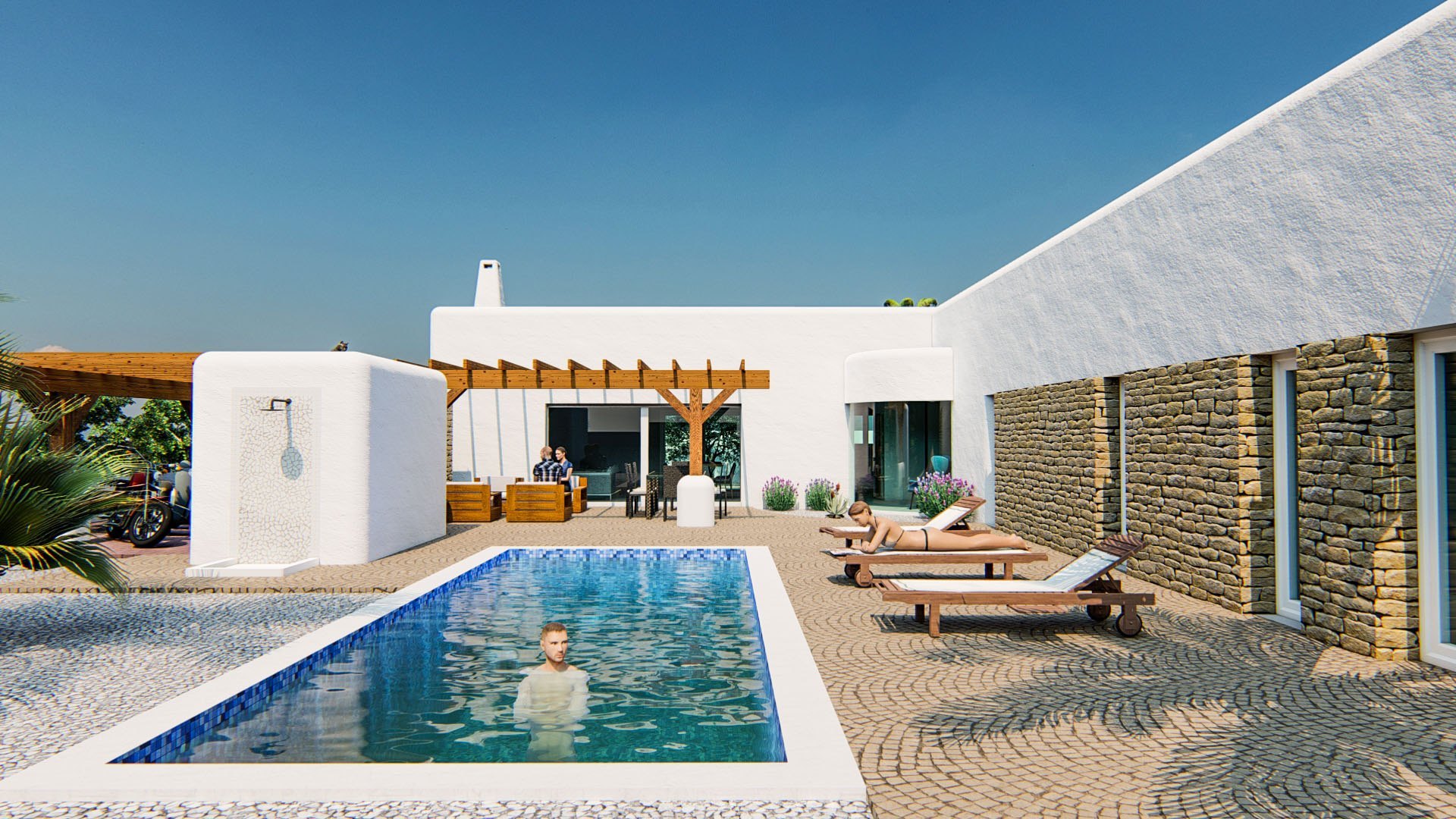 Nouvelle villa de style Ibiza avec piscine - Alfaz