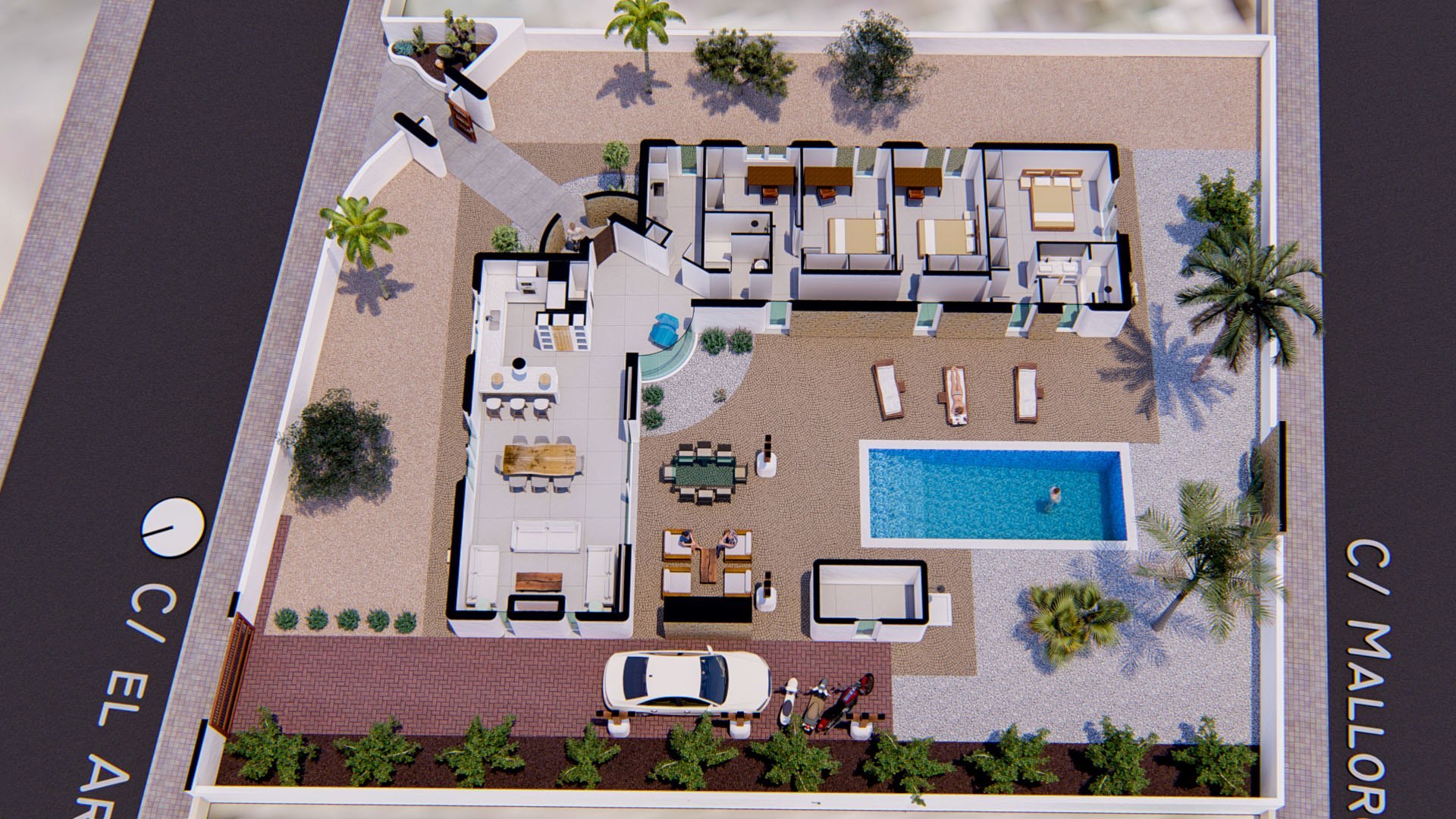 Nouvelle villa de style Ibiza avec piscine - Alfaz