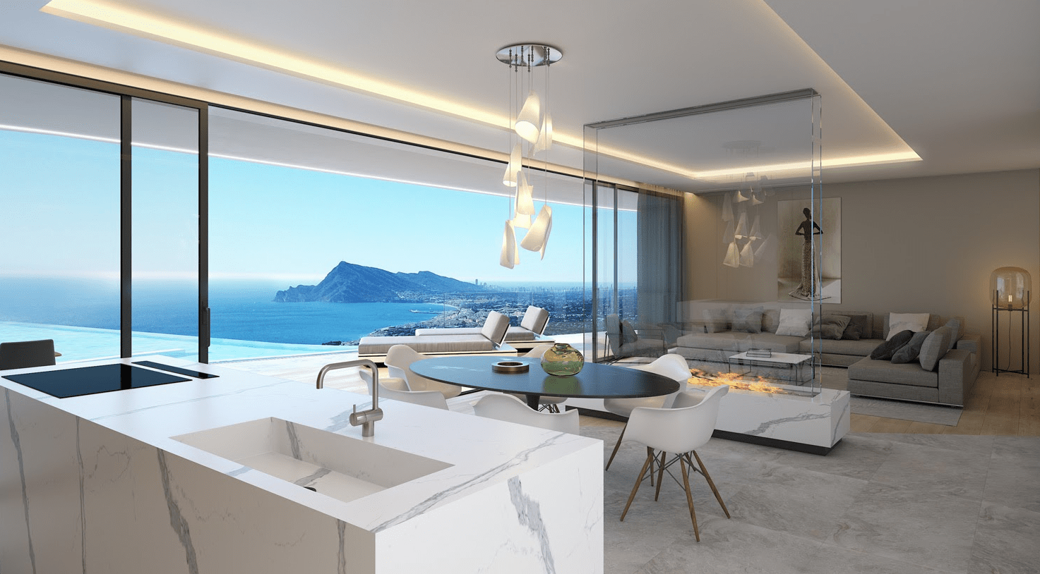 Luxus Neubau 4 Schlafzimmer freistehende Villa - Altea Hills
