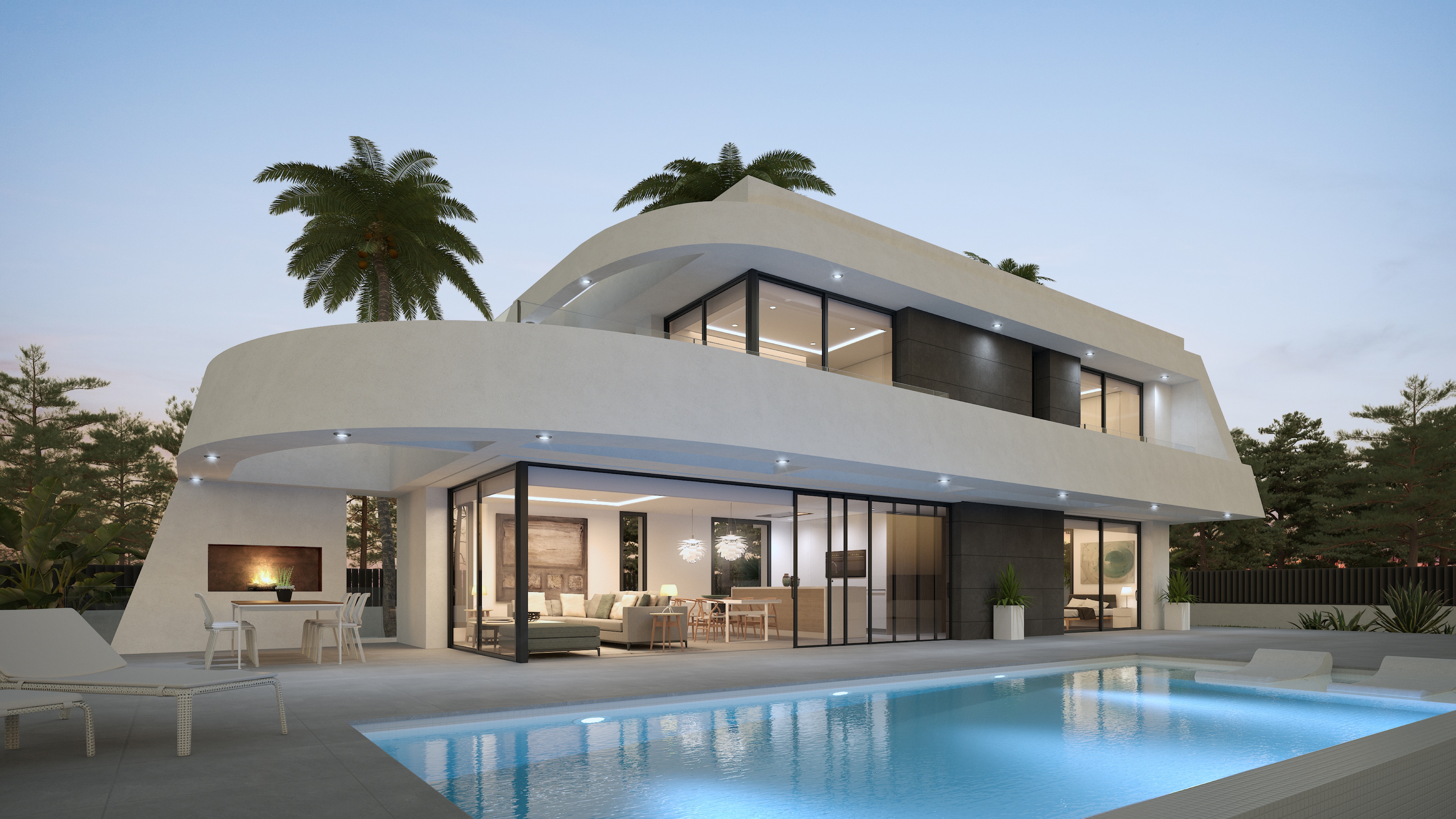 Luxe nieuwe Villa met uitzicht op zee en privé zwembad - Calpe