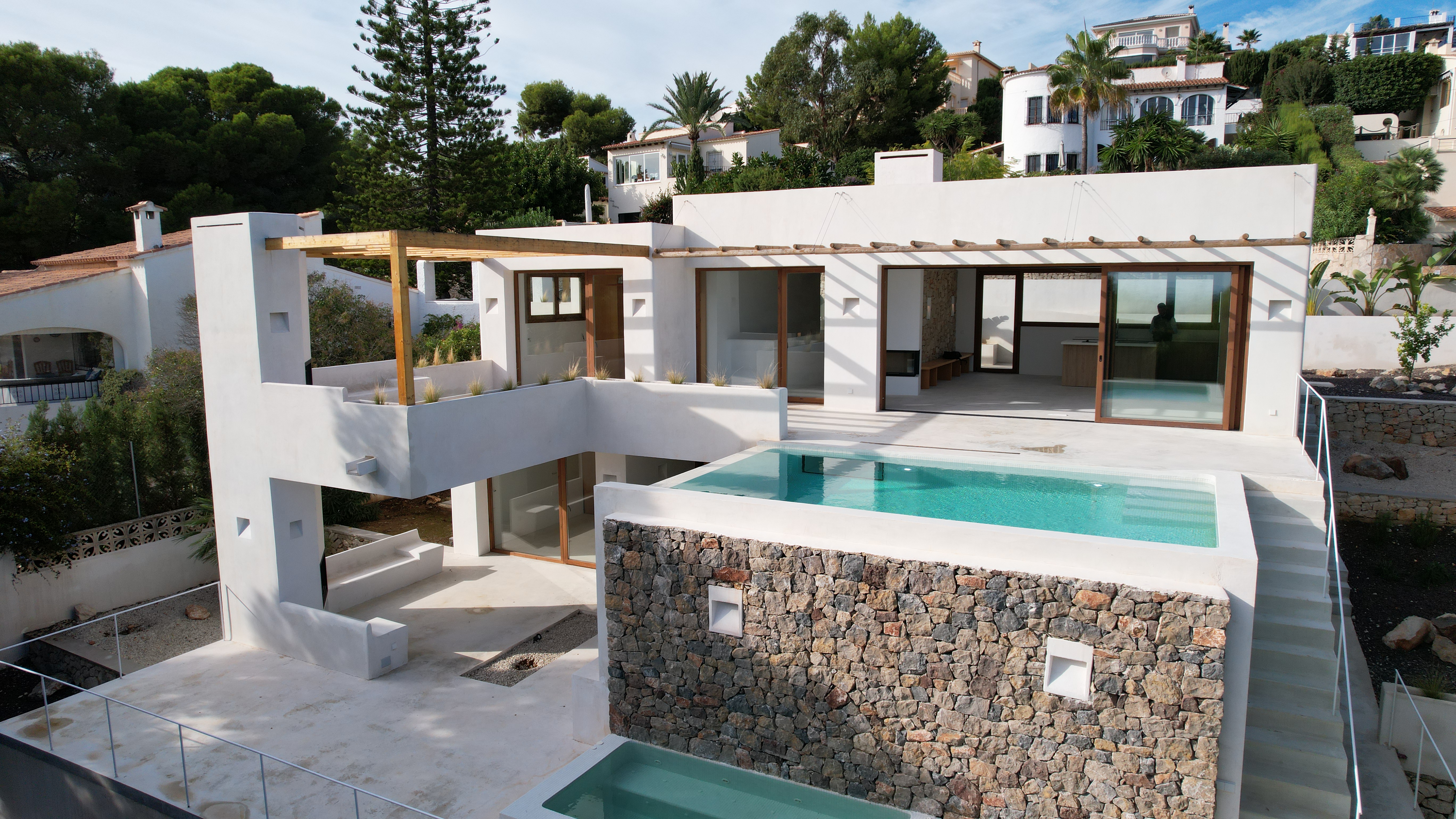 Unique Ibiza Style Villa Moraira Sea Views