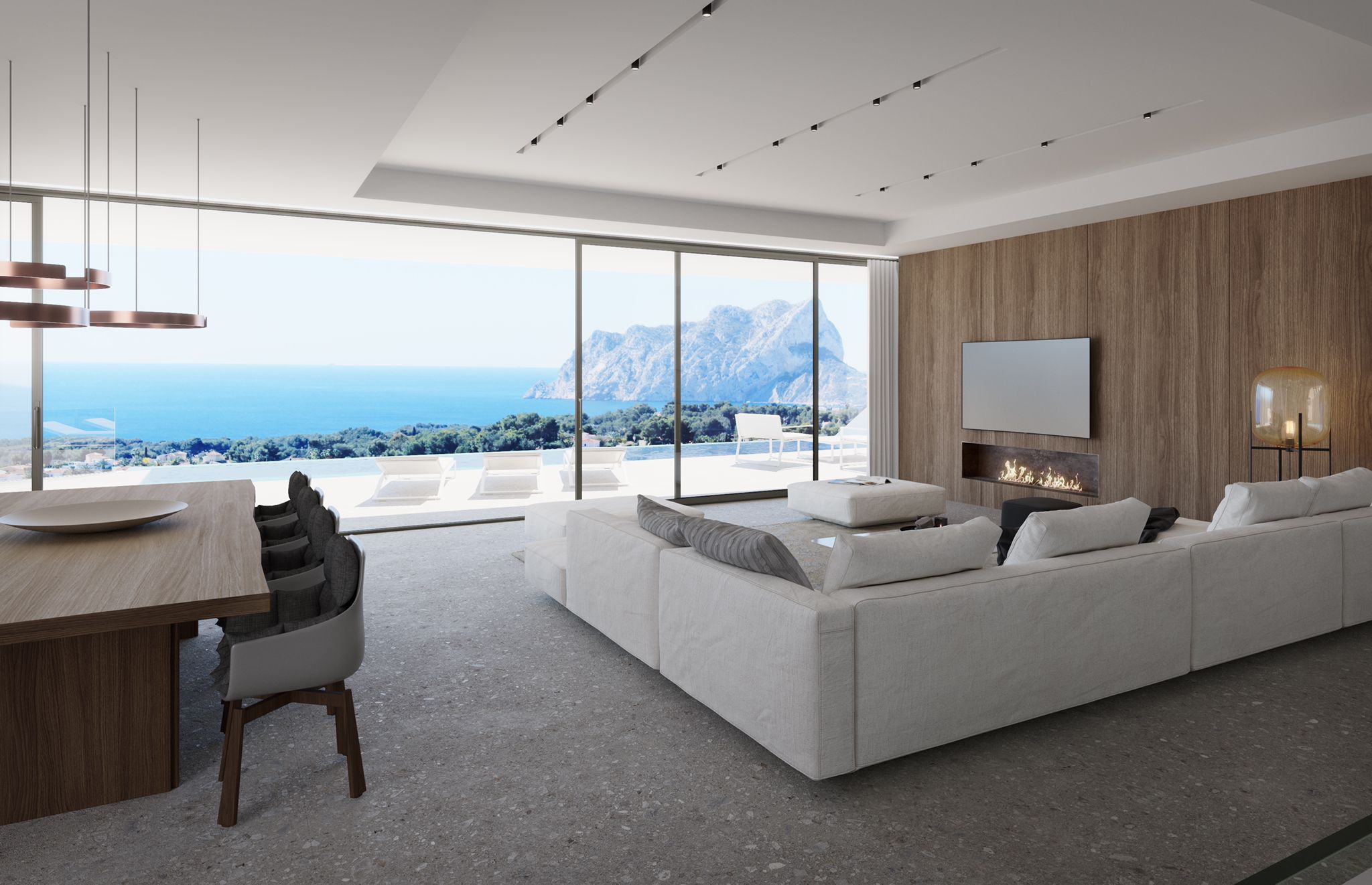 Ultramoderne Luxusvilla mit Panoramablick auf das Meer