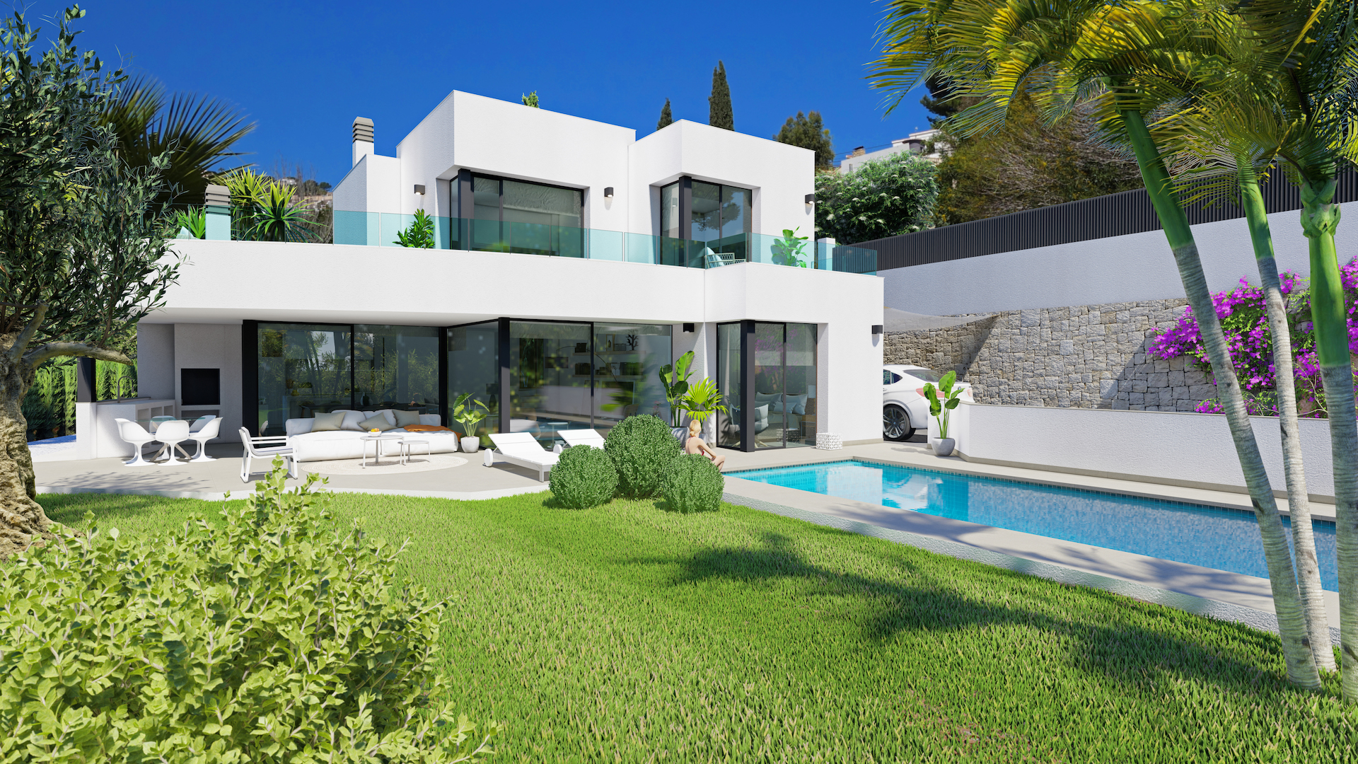 Unique Modern Villa for sale within walking distance to Moraira