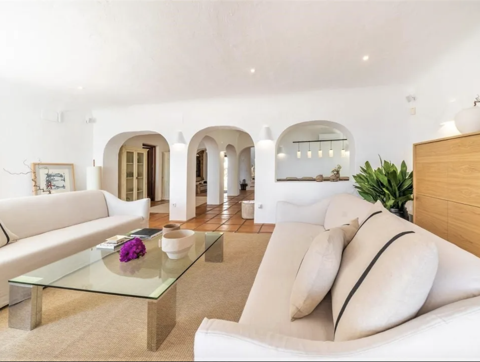 Luxusvilla im Ibiza-Stil in Moraira mit Meerblick